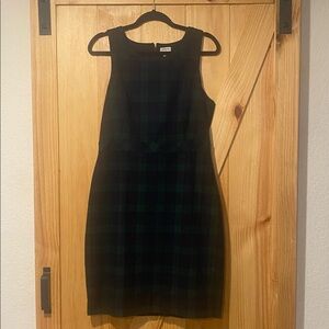 J.Crew size 8 Wool Black Watch plaid shift dress